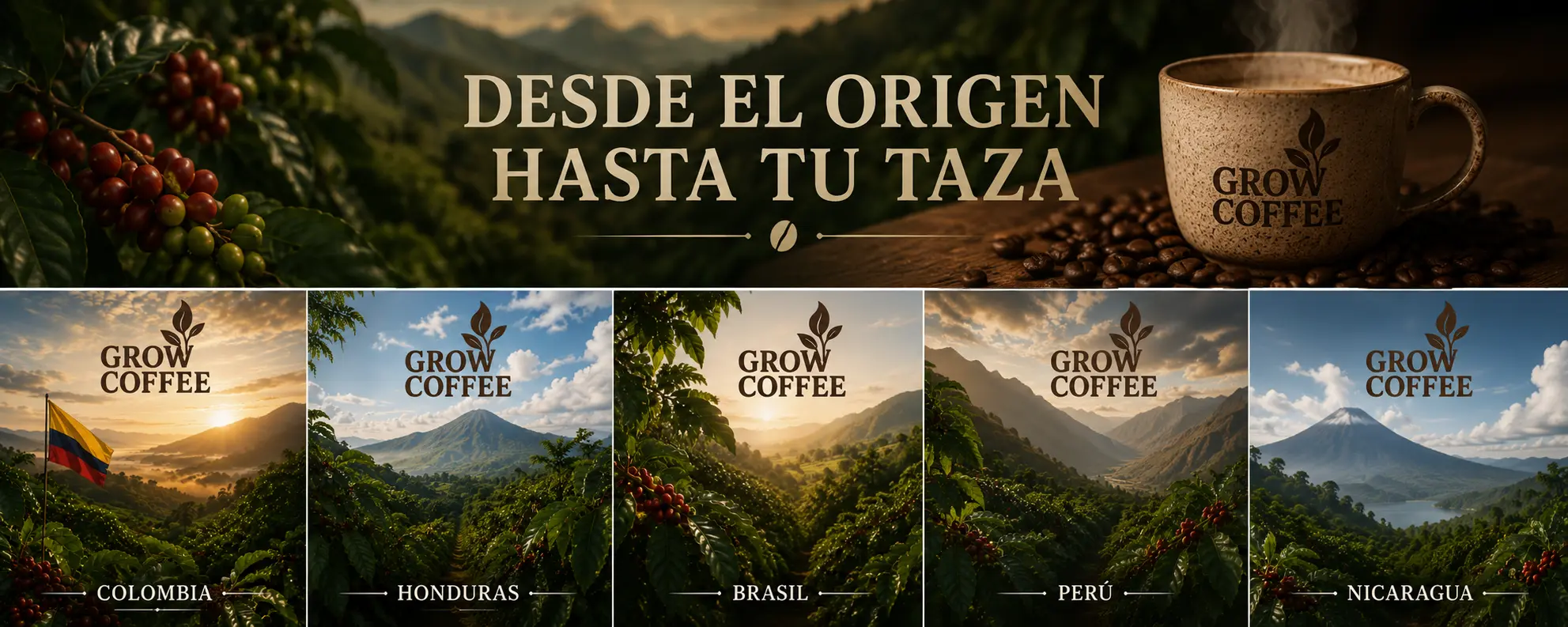 Desde el origen hasta tu taza — Grow Coffee